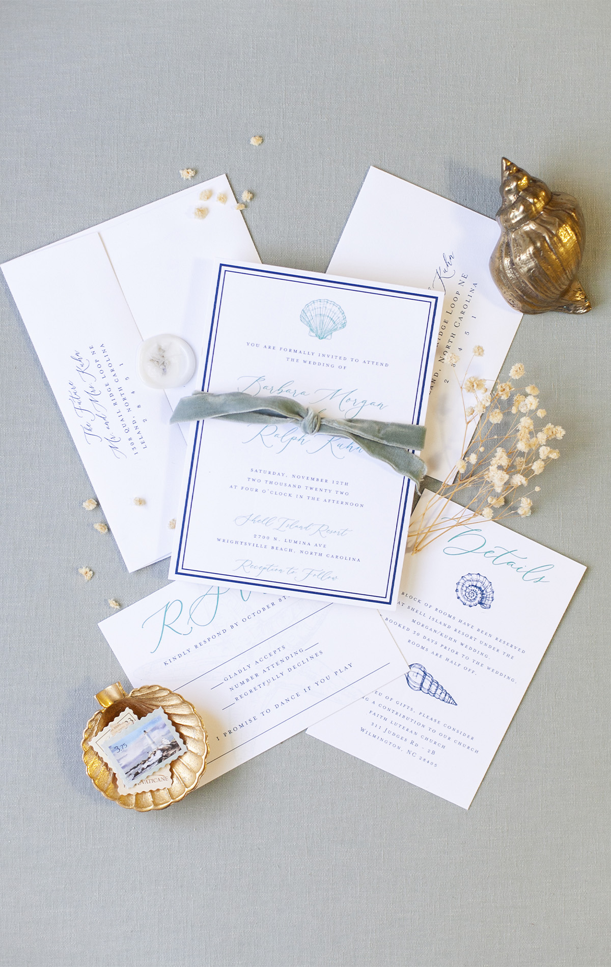 Alexis Scott - Home Website Slider Image - Nautical themed classic wedding invitations